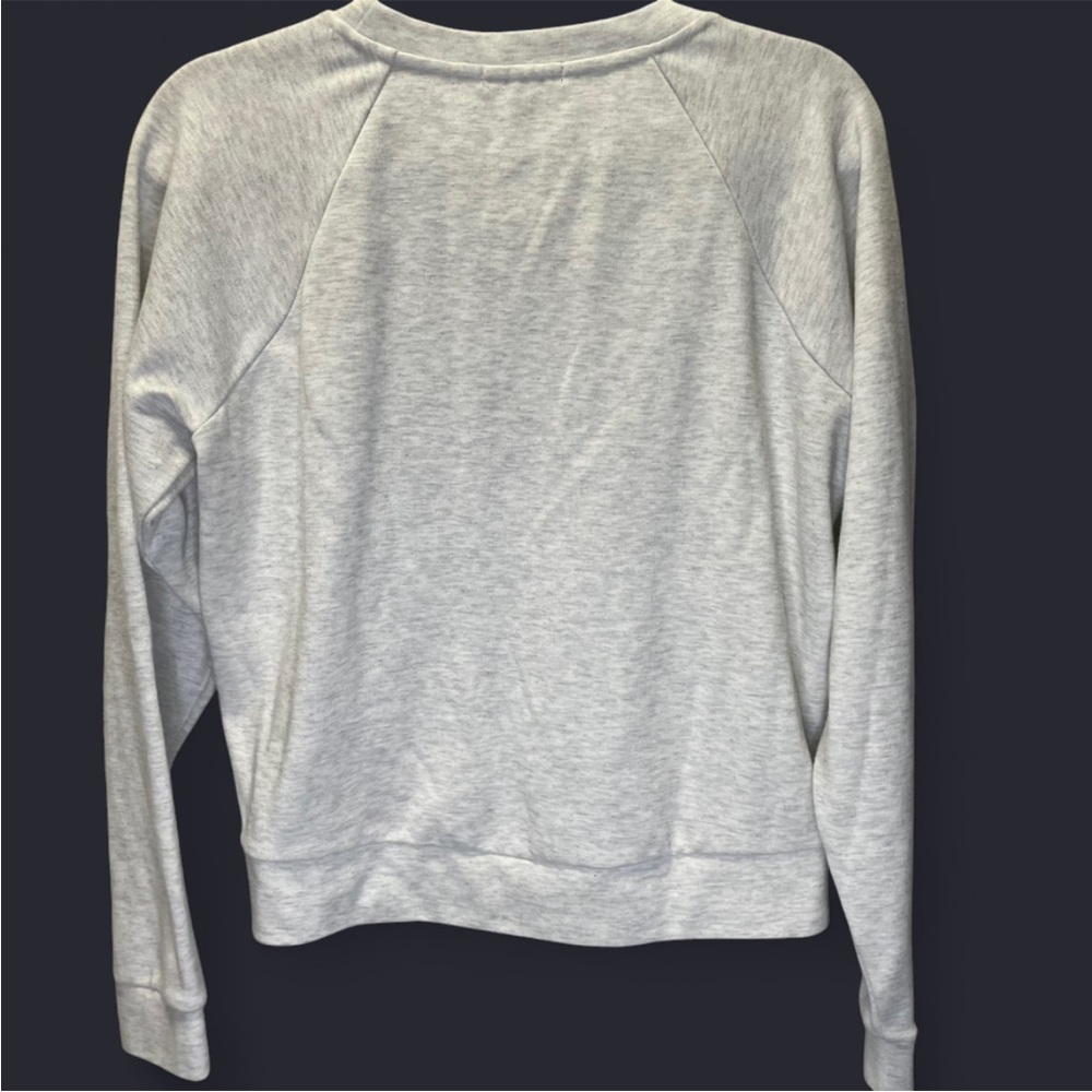 J. Crew Light Gray and Beige Mixed Media Crew Neck Sweater - Picture 5 of 5